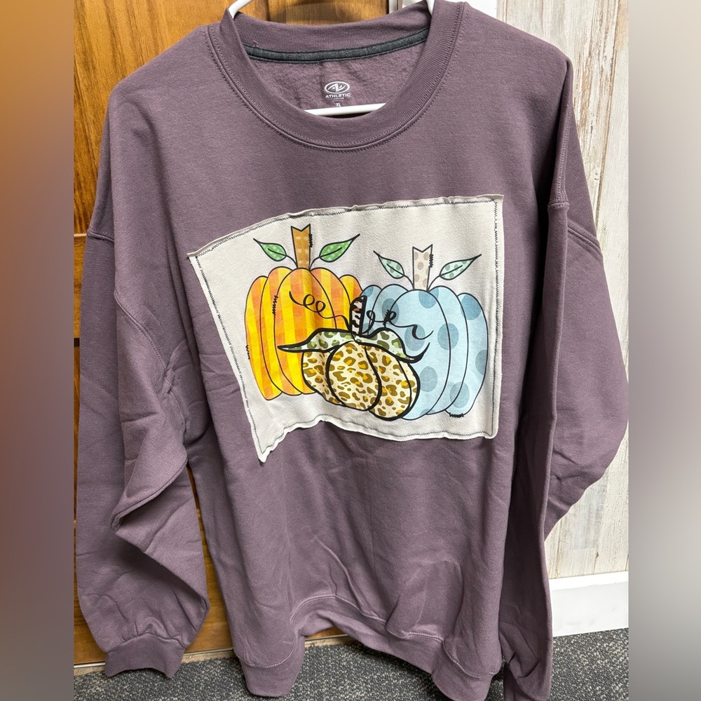 Athletic Works purple Fall Upcycled Sweatshirt